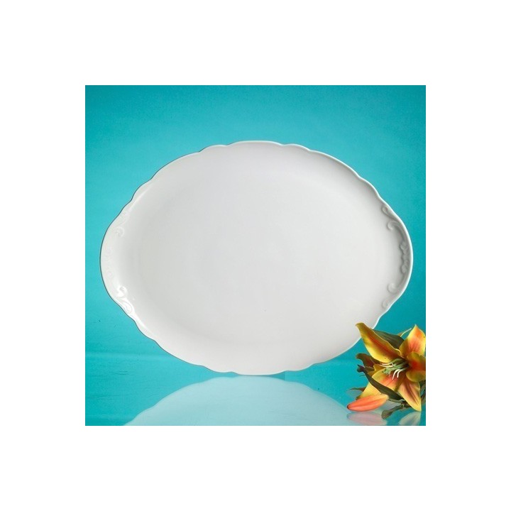 070VB   VASSOIO OVALE CASABLANCA CM.48X37