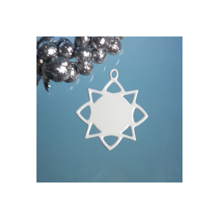 562-06HLO   ORNAMENTO STELLA TRAF. N.6 CM.10,3
